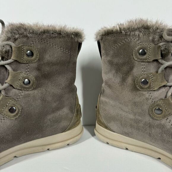 Sorel Explorer Joan Waterproof Winter Snow Boots Lace Up Suede 10 NL3039-052 - Picture 5 of 10